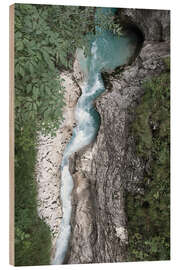 Cuadro de madera Cañón de agua en los Alpes, Austria