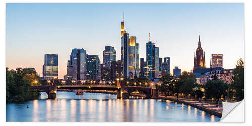 Sisustustarra Skyline of Frankfurt am Main in the evening