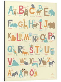 Magnettafel Retro ABC (Schwedisch)