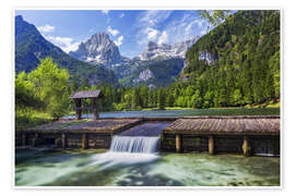 Poster Idyllic mountain lake in the Alps