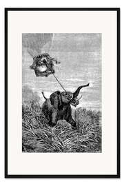 Gerahmter Kunstdruck Fünf Wochen im Ballon