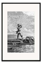 Gerahmter Kunstdruck 20.000 Meilen unter dem Meer, Kapitän Nemo