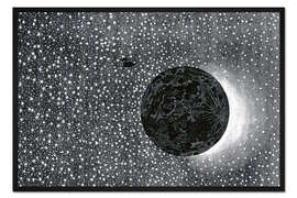 Gerahmter Kunstdruck Von der Erde zum Mond