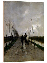 Tableau en bois Une rue hollandaise - Anton Mauve