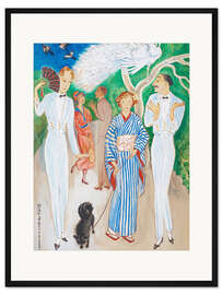 Gerahmter Kunstdruck Pfauen