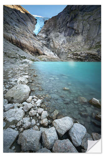 Selvklæbende plakat Briksdalsbre Glacier, Norway