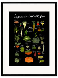 Framed art print Vegetables black (French)