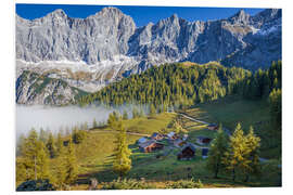 Foam board print Autumn morning on the Dachstein