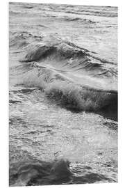 Foam board print Shore in black and white