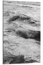 Magnettafel Brandung in schwarz weiß