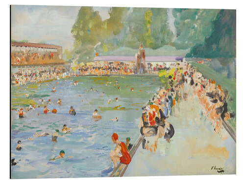 Aluminium print In the swimming pool (Chiswick Baths)