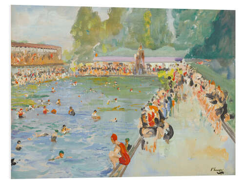 Print på skumplade In the swimming pool (Chiswick Baths)