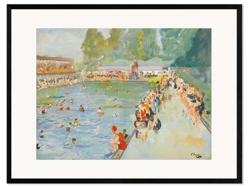 Framed art print In the swimming pool (Chiswick Baths)