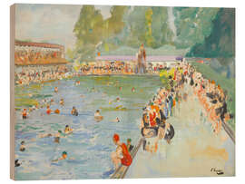 Holzbild Im Schwimmbad (Chiswick Baths)