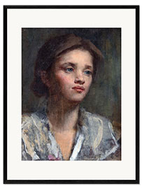 Ingelijste kunstdruk Portrait of a young woman