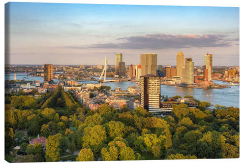 Tableau sur toile Soleil du soir à Rotterdam