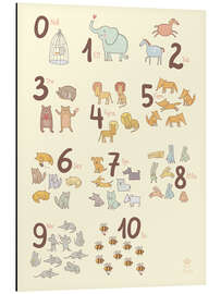 Magnettafel Zahlentiere (Schwedisch)