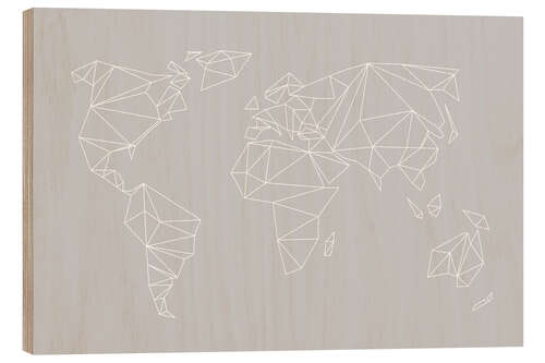 Trebilde Geometric world map, gray