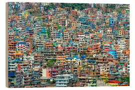 Holzbild Blick über Kathmandu, Nepal