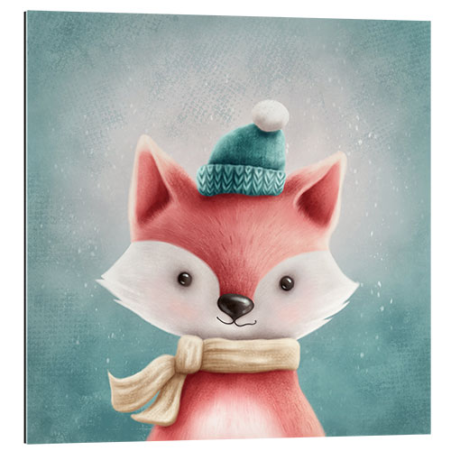 Gallery print Fox with a winter hat