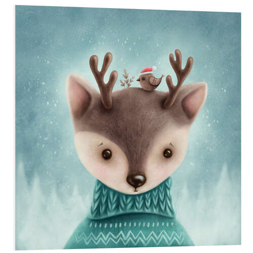 Foam board print Small reindeer