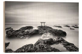 Holzbild Torii an der japanischen Küste