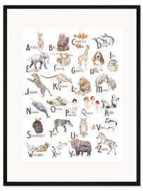 Gerahmter Kunstdruck Tieralphabet