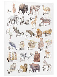 Foam board print Animal Alphabet (Portuguese)