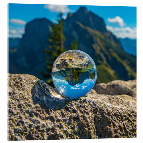 Akrylbilde Mountain in the ball