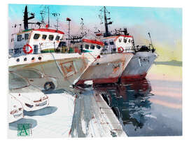 Foam board print Old fishing boats