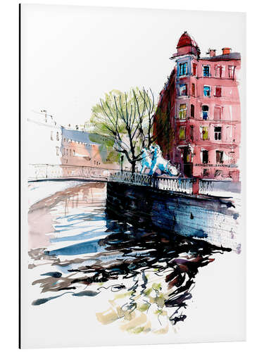 Alubild Löwenbrücke Sankt Petersburg Russland