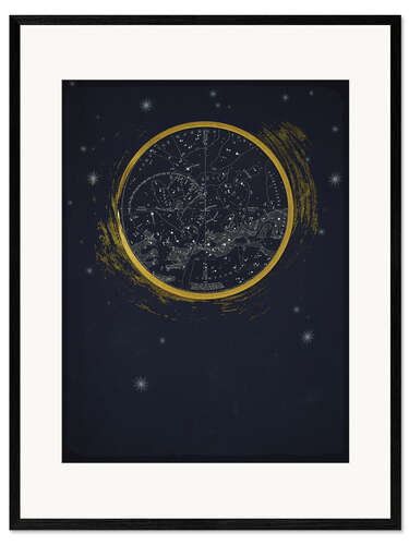 Framed art print Vintage Star Map
