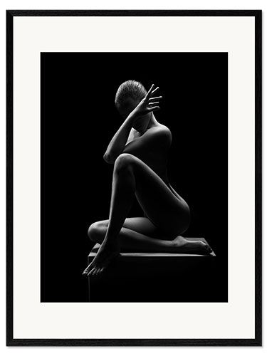 Ingelijste kunstdruk Abstract nude