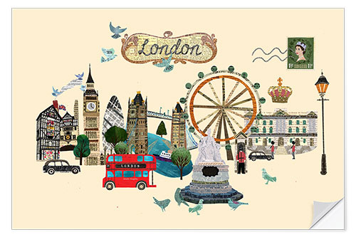 Wall sticker London Collage