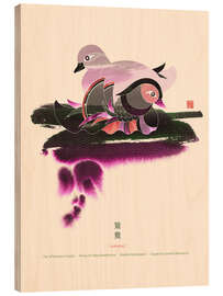Obraz na drewnie Pair of Mandarin Ducks - Thoth Adan