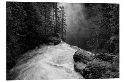 Aluminium print Over the waterfalls