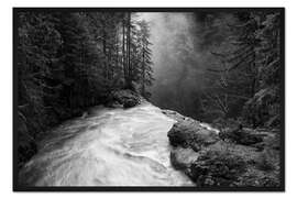 Gerahmter Kunstdruck Über den Wasserfällen