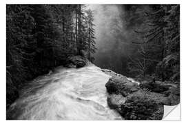 Naklejka na ścianę Over the waterfalls