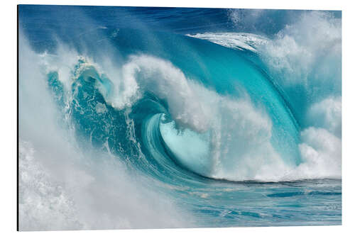 Aluminium print When the ocean turns into blue fire