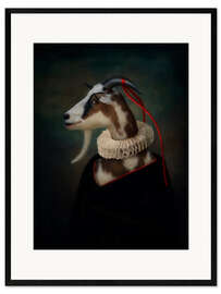 Kunsttryk i ramme Portrait of a goat