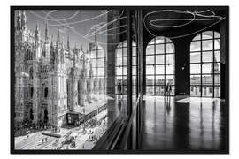 Gerahmter Kunstdruck Die Reflexionen von Novecento, Mailand