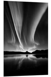 Foam board print Aurora in b / w