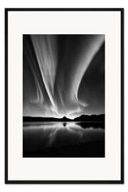 Gerahmter Kunstdruck Aurora in S/W