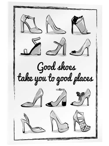 Akrylglastavla Heels quote