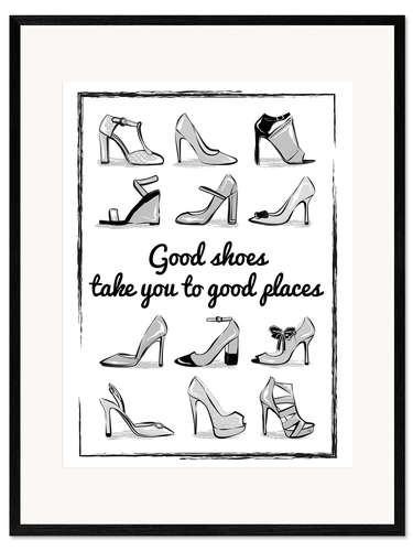 Plakat artystyczny premium w ramie Heels quote