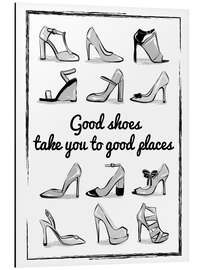 Magnettafel Absatzschuhe Zitat