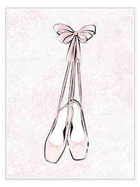 Poster  Ballet shoes - Martina illustration