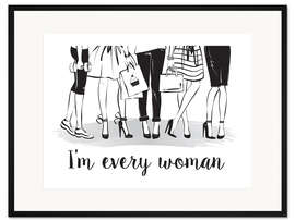 Gerahmter Kunstdruck Jede Frau (englisch)