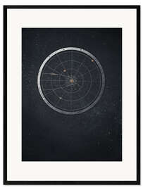 Plakat artystyczny premium w ramie Hayley's Comet