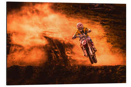 Magnettafel Motocross im Schlamm